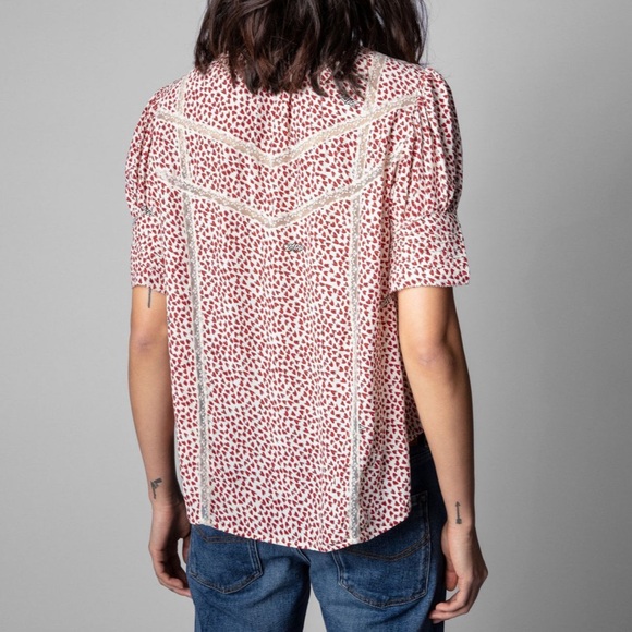 ZADIG AND VOLTAIRE
Tupelo Heart Blouse Size M - Picture 3 of 7